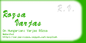 rozsa varjas business card